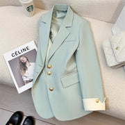 Spring New Fashion Women’s Casual Elegant Trendy Solid Color Single-breasted Long Sleeve Suit Blazers Female Clothes Coats Tops