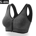 Front Zip Sports Bra High Impact Support Breathable Wire Free Running Yoga Top for Women
