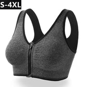 Front Zip Sports Bra High Impact Support Breathable Wire Free Running Yoga Top for Women