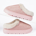 Unisex Winter Fluffy Platform Slippers Thick Sole Non Slip Warm House Slippers for Women 2025 New Comfort Faux Fur Cotton Shoes