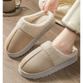 Women's Cotton Slippers 2026 New Autumn and Winter Indoor Home Soft Bottom Simple and Comfortable Warm Anti Slip Plush Slippers