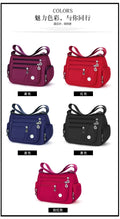 New neutral nylon fabric women's handbag Oxford cloth shoulder strap messenger bag travel bag multi-compartment leisure bag mess