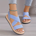 Soft-soled Lightweight Casual Elastic Strap Sports Sandals for Women, Summer Non-Slip Flat Beach Shoes, New Women's Shoes