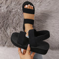 Big Size Minimalist Slingback Wedge Sandals For Women Outdoor Summer Platform Shoes Light Weight Soft EVA Female Leisure Sandals
