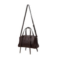 Cowhide Bowling Bag for Women Genuine Leather Shoulder Bag Women's Top-Handle Bags Vintage Handbags Vegetable Tanned Purses