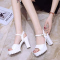 Fashion Fish Mouth High Heel Sandals Non-slip Casual Wedges Sandals Comfortable Buckle Slope Women's Sandals Summer