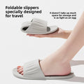 Foldable Travel Slippers for Men & Women - Portable Hotel Bathroom Sandals, Packable Beach Shoes for Shower & Pool, New Design