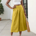 Women Pants 2026 Female Summer Pants for Women Cotton Linen Plus Size Wide Leg Pants Solid Elegant Loose OL Young Fashion Daily Elastic Pant