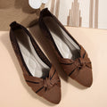 Breathable Fly Woven Women Ballet Flats Pointed Toe Bowknot Slip On Light Soft Sole Daily Casual Ladies Flat Shoes