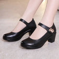 5cm Small Size 32-43 Shallow Crystal White Wedding Shoes Bride Platform Pumps 2026 Med Block Heels Mary Janes Office Mom Party