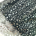 Ladies Silver Star Sequin Black Tulle Half Skirt Ballet Style Puffy Princess Short Skirt for Photo Shoots And Performances