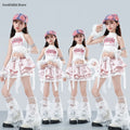 Hip Hop Girls Crop Top ‌princess Layered Skirt‌ Kids K-pop Streetwear Street Dance Costume Children Jazz Girl Group Clothes Sets