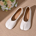 Japanese Style Tabi Ninja Shoes Women Cozy Leather Flats Split Hoof Toe Loafers Femme Mary Jeans Mocasines Ladies Ballerina Shoe