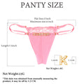 Personalized Thongs Panties with Name Customized Thong for Women Custom Sexy Lips Lace Tanga Lingerie Underwear Gift