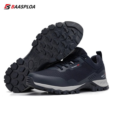 Baasploa Men Non-Slip Sneakers Wear-Resistant Hiking Shoes Men Anti Splash Water Outdoor Sneakers Male Comfort Walking Shoes