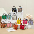 New Mini House Small Bag Leather Handheld Portable Hand Rope Bluetooth Earphone Bag Zero Wallet Multi Functional Small Bag