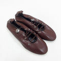 NEW Spring Lace Up Women's Shoes Soft Leather Outdoor Casual Ballet Flats Walking Large Gize Brand Comfortable Ladies Loafers