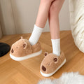 Capybara Plush Slippers for Women Home Fluffy Winter Mules Platform Shoes Girls Casual Indoor Fuzzy Fur Slides Unisex Footwear