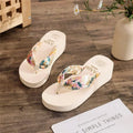 Women Flip Flops Summer Fashion Beach Platform Slippers Casual Outside Wedges Sandals Summer Women Shoes 2025