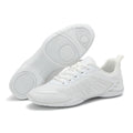 2411 Girls  White Cheerleading Sneakers Mesh Upper Breathable Aerobics Shoes Non‑slip Soft Sole Youth Women Dancing Sports Shoes