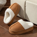 Soft High Thick Sole Women's Slippers Boot Comfy Winter Outdoor Warm Couples Indoor Fashion Wear Anti-slip Simple Fuzzy Shoes