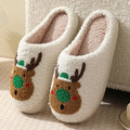 Christmas Plush Slippers Bulk Order - Winter House Shoes for Women & Couples, Cozy Non-Slip Indoor Slides with Festive Design
