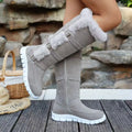 Women Over-the-Knee Boots 2025 New Casual Plush Ankle Boots Flats Gladiator Sport Shoes Ladies Comfortable Warm Snow Boots Women