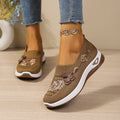 Women's Soft Mesh Light Flat Walking Shoes Bow Detail Breathable All Seasons Daily Shopping Outdoor Casual Mom Sneakers