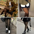 2026 New One Seam Fleece Lined Tights Sexy Black Shaping Thermal Leggings Translucent Pantyhose Sheer Fleece Leggings Plus Size