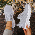 2026 Trend Women Dad Sneakers Breathable Mesh Upper Soft Cushion Platform Sole Lightweight Versatile Daily Walking Sports Shoes