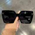 New Gradient Fashion Sunglasses Large Square Rectangle Frame Anti-Reflective Lens Sport Eyewear Summer Beach Party Accessory