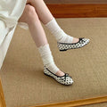 Fashion Silk Women Ballet Flats Shoes Luxury Designer Shallow Female Round Toe Butterfly-Knot Ladies Slides Shoes