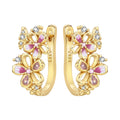 Original 2026 S925 Sterling Silver Zircon 18K Gold Lining Vintage Hoop Earrings for Women Birthday Party Wedding Gift Jewellery