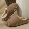 Unisex Indoor Outdoor Winter Slippers TPR Anti-Slip Sole Slip-On Soft Warm Black Comfort Home Casual Shoes Easy Clean Design