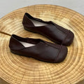 Women's Shoes  Vintage Round Toe Ballet Women's Flats Retro Soft Pu Leather Loafers Woman Casual Slip on Moccasion Shoes