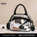Clear Makeup Bag Transparent PVC Small Crossbody Bag Detachable Shoulder Strap Zipper Organizer for Stadium Concert Travel Women