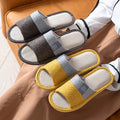 2026 Hot Sale Women Linen Slippers Spring Indoor Slides Couples Non-slip Wear-resistant Sandals Quiet Linen House Slippers