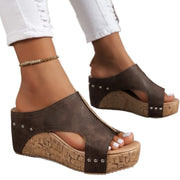 2025 Sandals Shoes Women Summer Soft Women Shoe Slides Women's Sandals Wedge Shoes Woman Platform Heels Slippers Women Footwear