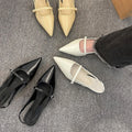 Fashion Pointed Sandals for Women Summer Versatile Dress Flat Bottomed Footwear Korean Style Lightweight Mary Jane Single Shoes