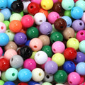 10-100Pcs/Lot 6-20mm Solid Color Round Acrylic Beads Loose Spacer Beads For Jewelry Making DIY Bracelet Necklace Accessories