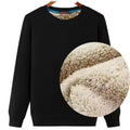 Sweatshirt Men's New Winter Warm Fleece Lined T Shirt Thick Crew Neck Solid Basic Pullover Sweatshirt Thermal Comf Underwear Tops Clothing
