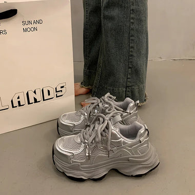 2026 Platform Sneakers for Women Casual Non Slip Thick Sole Sports Shoes Woman Comfortable Casual Sports Shoes Zapatos Mujer
