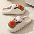 Christmas Plush Slippers Bulk Order - Winter House Shoes for Women & Couples, Cozy Non-Slip Indoor Slides with Festive Design