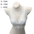 New White Lace Bras Deep V Neck Gathered Design Bra without steel ring No Steel Ring French Lace Lingerie for Everyday Wear