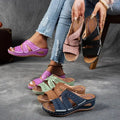 Summer Women Wedge Slippers Premium Orthopedic Sandals Open Toe Vintage Slippers New Casual Platform Shoes Female Slides Women