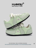 HUANQIU 2026 new women's training shoes, lightweight and comfortable lace-up soft-soled casual sneakers