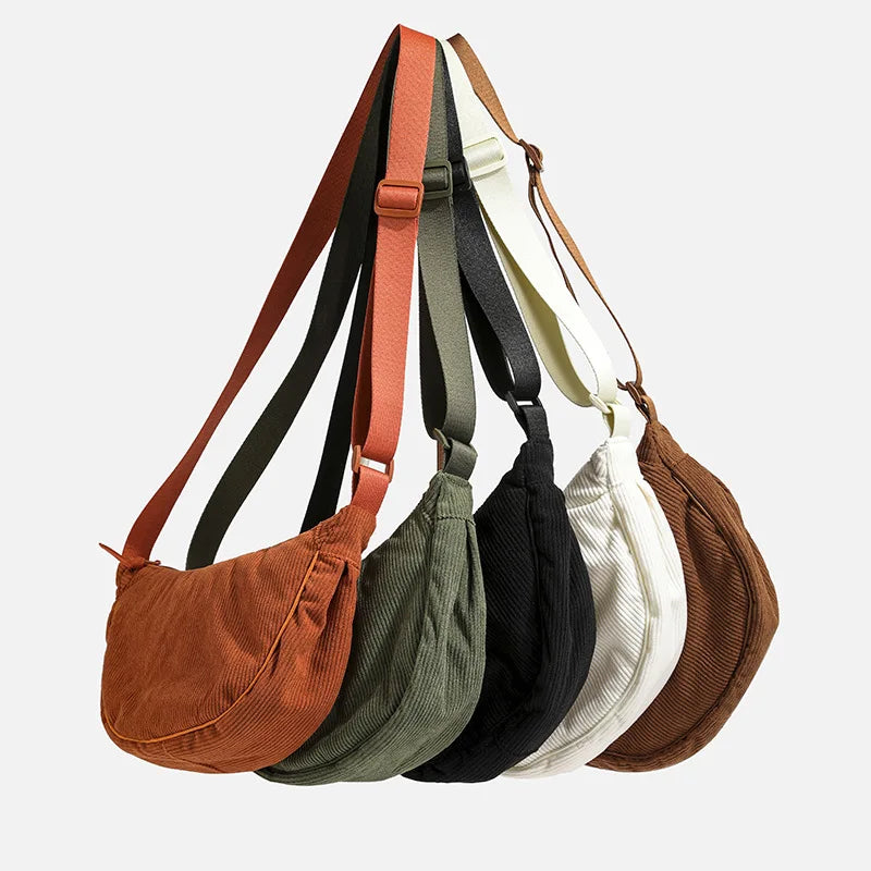 Women's Handbags Shoulder Bag Solid Color Corduroy Women's Hobos Shoulder Bag Retro Casual Female Crossbody Bags Ladies Daily Travel Handbags Messenger Bag