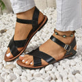 2026 New  Leather Roman Sandals Women Summer New Soft Sole Women's Casual Flat Sandal Brown Color Comfortable Shoes for Women