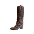 Women's long boots 2026 autumn new fashion brown short pants knight boots