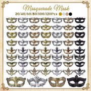 Party Vintage Venetian Mask 20-120Pcs Masquerade Masks Bulk Venetian Carnival Masks Vintage Antique Party Masks for Women Men Mardi Gras Prom Halloween